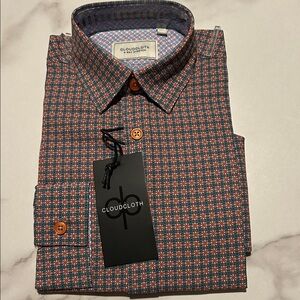 Cloudcloth Green and Orange Multi shapes Shirt Size 10